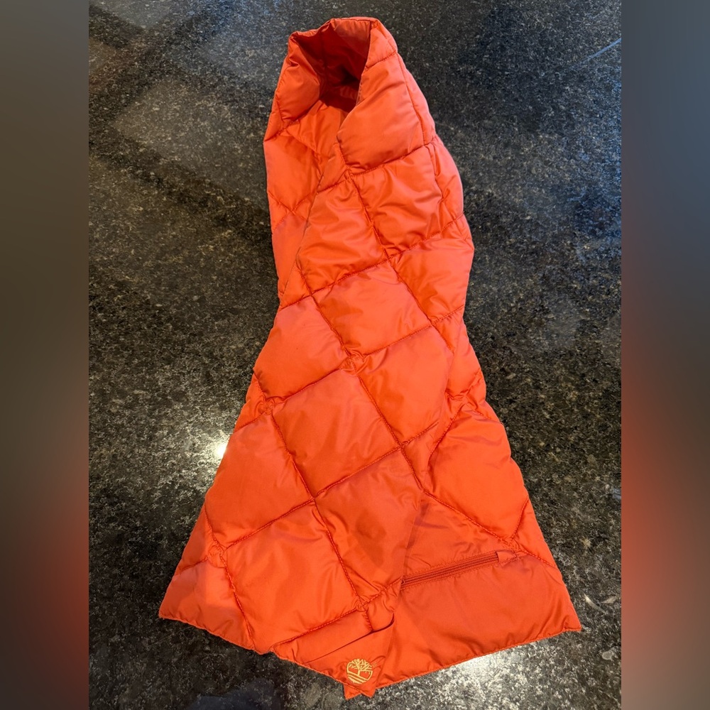 Timberland quilted scarf, burnt orange color